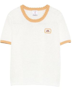 CASABLANCA Logo-Patch T-Shirt - White