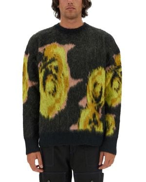 MSGM "Underground Pixelled Roses" Jersey - Black