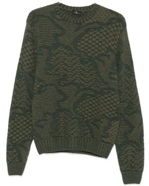 Etro Cable Knit Wool Sweater - Green
