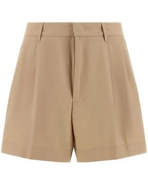 Fabiana Filippi Bermuda Shorts With Pleats - Natural