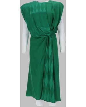 Versace Abito Midi Drappeggiato - Green