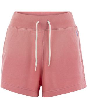 Polo Ralph Lauren Plush Shorts With Drawstring - Pink