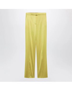 Valentino Avocado-Colored Trousers - Yellow