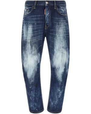 DSquared² 'Bro' Jeans With 'Paint' Details - Blue