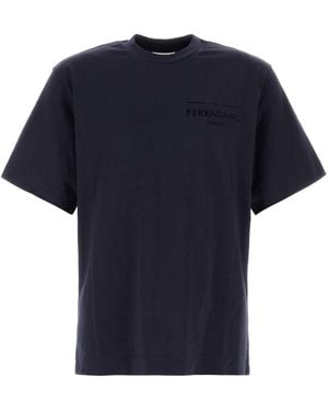 Ferragamo Salvatore Cotton T-Shirt - Blue
