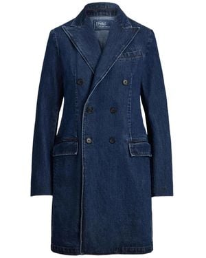 Polo Ralph Lauren Denim Double Breasted Coat - Blue
