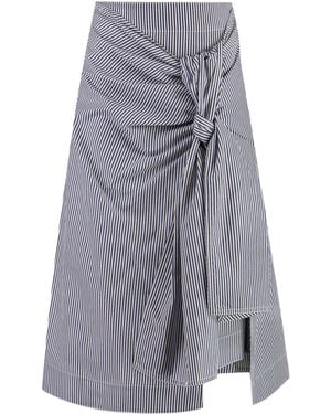 【関税＆送料込み】Bottega Veneta Cotton And Linen Skirt Bottega Veneta Linen And Cotton Skirt in White | Lyst