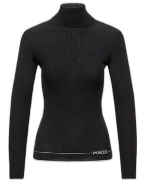 Moncler Jumper With A Turtleneck - Black