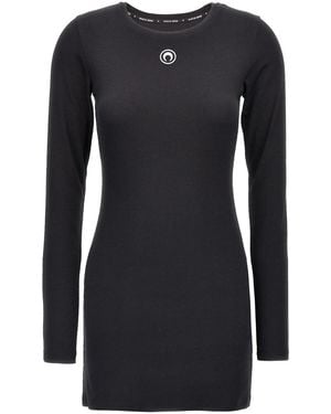 Marine Serre 'Moon Logo' Dress - Black