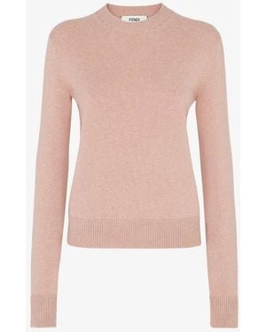 Fendi Crew Neck Ws Logo Back - Pink