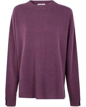 Nuur Long Sleeves Round Neck Jumper - Purple