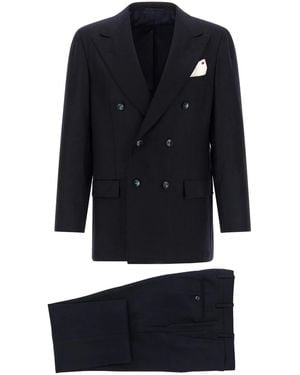 Kiton Virgin Wool And Cashmere Dress - Blue