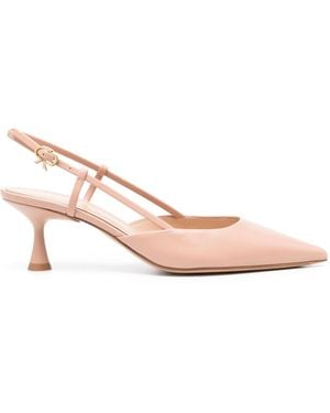 Gianvito Rossi Nude Leather Decollete - Pink