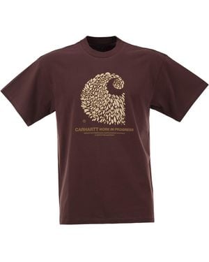 Carhartt Organic Cotton T-Shirt With Graphic Print - Brown