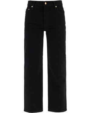 Tory Burch Low-Waisted Kick Flare Jeans - Black