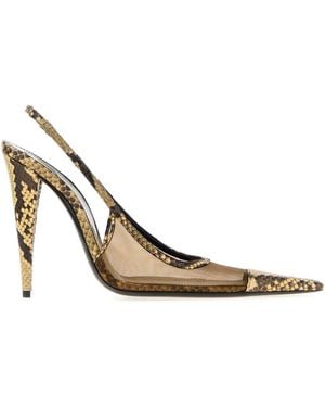 Saint Laurent Nefer 110 Wisty Pum - White