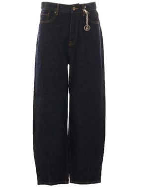 Liu Jo Contrast Stitching Trousers - Blue