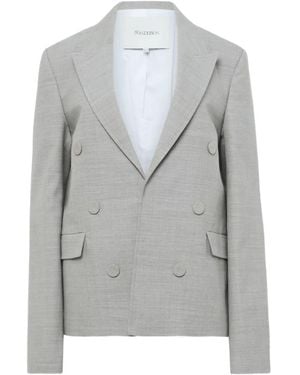 JW Anderson Wool Blazer With Double-Breasted Design - Gray