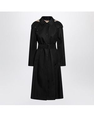 Burberry Long Nylon Car Coat - Black