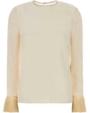 Valentino Garavani Embroidered Top - Natural