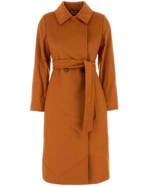 MM STUDIO Wool Bcollag Coat - Orange