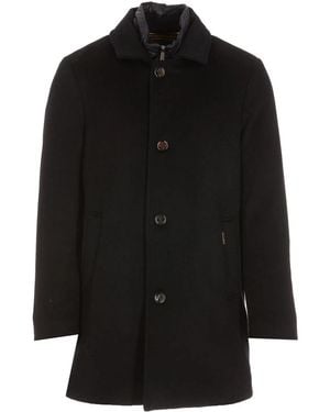 Moorer Tech Fabric Padded Coat - Black