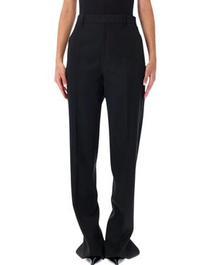 Bottega Veneta Grain De Poudre Wool Pants - Black