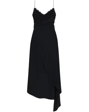 Moschino Midi Dress With Lace - Black