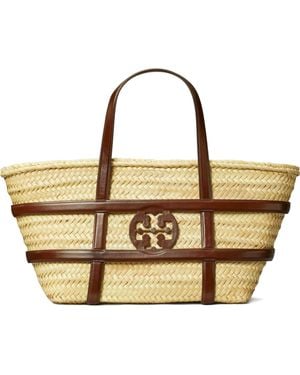 Tory Burch Ella Straw Basket Bag - Metallic