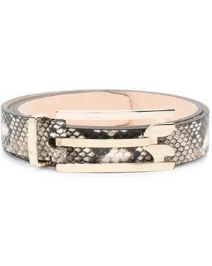Victoria Beckham "Dorian" Pin Buckle Belt 2.5Cm - Natural