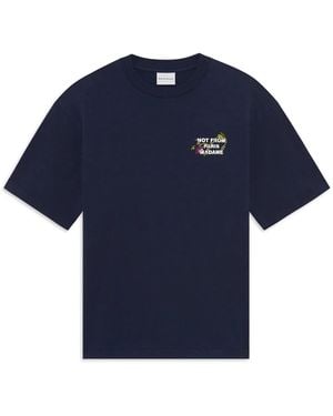 Drole de Monsieur Vine Slogan T-Shirt - Blue
