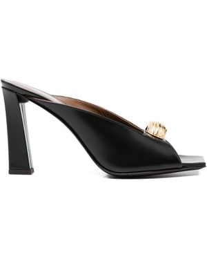 Giuseppe Zanotti Lamb Kidskin Cow Sandal - Black