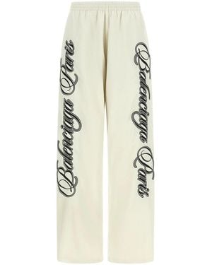 Balenciaga 'Cursive' Reversible Pants - White