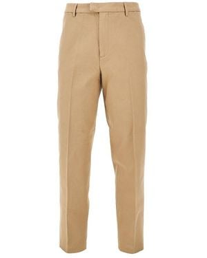 Emporio Armani Gabardine Chino Trousers - Natural