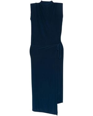 Calvin Klein Body Wrap Midi Dress Clothing - Blue