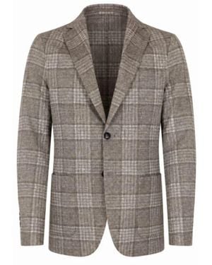 Circolo 1901 Cotton Check Pattern Jacket - Gray