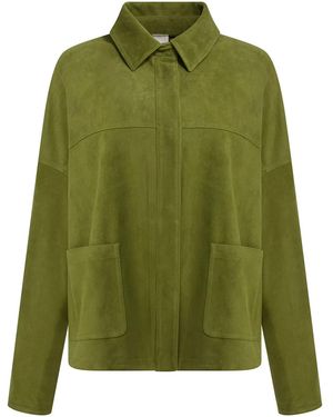 FURLING BY GIANI Goat Suede Jacket - Green