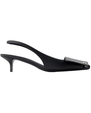 Courreges Courregès Fold Kitten Slingbacks Pumps - Black