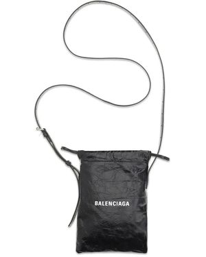 Balenciaga Arena Lamb Leather Mobile Phone Shopper - White