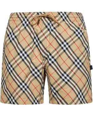 Burberry Check Swim Shorts - White