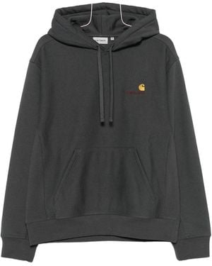 Carhartt Logo Cotton Hoodie - Black
