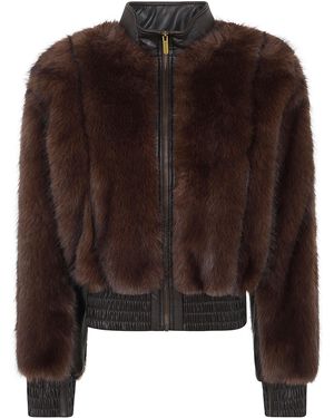 Zimmermann Valiant Faux Fur Jacket - Brown