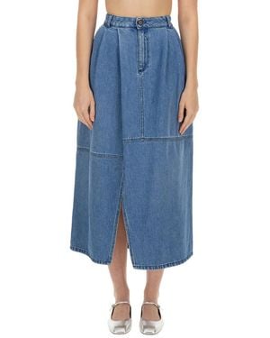 Alysi Midi Skirt - Blue