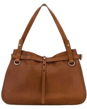 Miu Miu Caramel Leather Shopping Bag - Brown