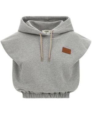 Fendi 'Essentia' Sweatshirt Top - Grey