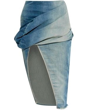 Rick Owens Denim Skirt - Blue