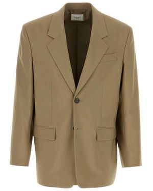 Saint Laurent Veste Fluide À Simpl - Green