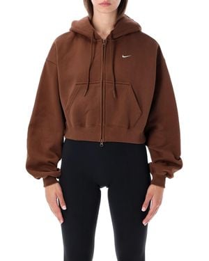 Nike Zip Hoodie Oversize - Brown