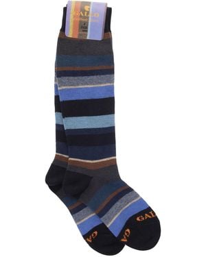 Gallo Cotton Long Sock - Blue