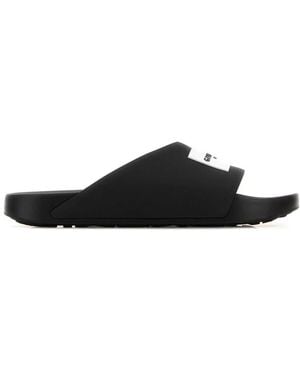 Givenchy Label Slide Flat Sandal - Black